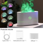 Luchtbevochtiger Ultrasone Cool Mist Maker Fogger Led Etherische Olie Vlam Lamp Difusor Wit Pro
