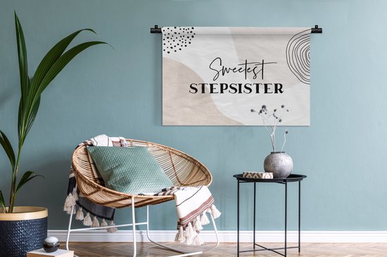 Tapisserie - Tapisserie - Citation - Soeur - Amour - Demi-soeur - 90x60 cm - Tapisserie