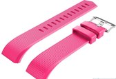 *** Horlogebandje S/M - Geschikt voor Fitbit Charge 2 - Gespsluiting - Siliconen Roze - van Heble® ***