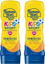 Banana Boat Kids Sport Broad Spectrum Sunscreen Lotion - zonbescherming - zonnebrand crème - SPF 50 - Kinderen - Voordeelverpakking - 2 stuks
