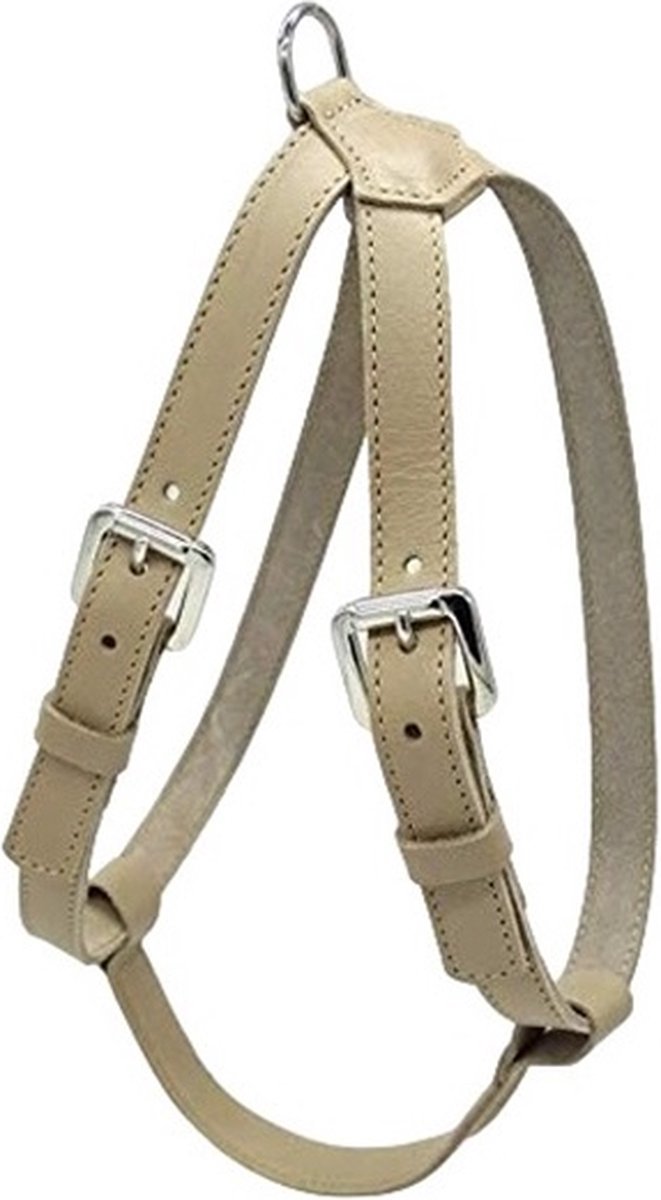 ALOKÉ Harnas / Hondentuig - Leder - Ice Grey - L - Halsomtrek: 68 - 72 cm - Borstomtrek: 78 - 82 cm (GELIEVE ALVORENS BESTELLEN OPMETEN)