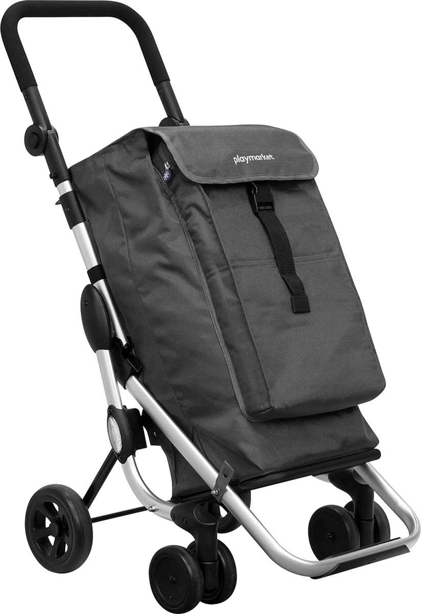 Boodschappentrolley met Wielen - Opvouwbaar - Afneembare Boodschappentas - Boodschappenwagen