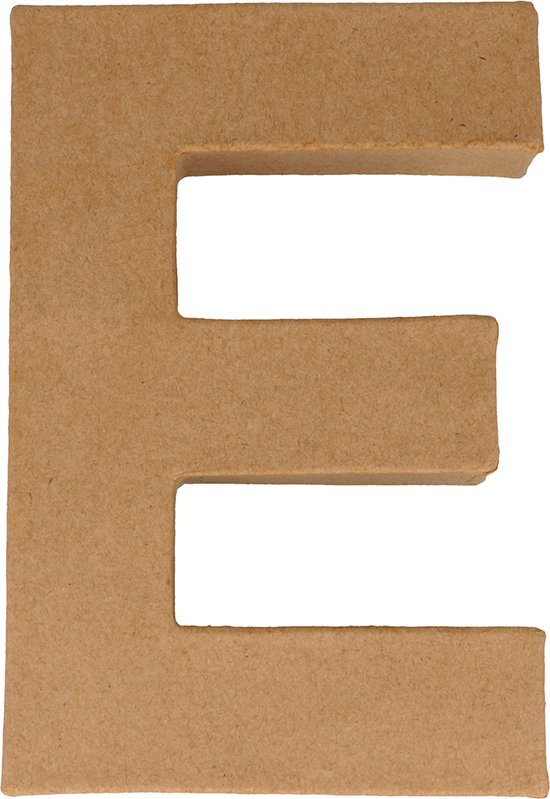 Artemio letter E papier-maché 15 cm