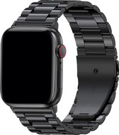 DrPhone TechCuff - Luxe Metale Bandje geschikt voor Apple Watch 38/40/41mm - Zwart