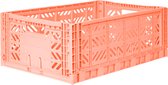 AyKasa Folding Crate Maxi Box - Salmon