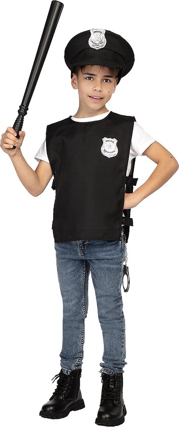 FUNIDELIA Kit Politiepak voor jongens - Zwart