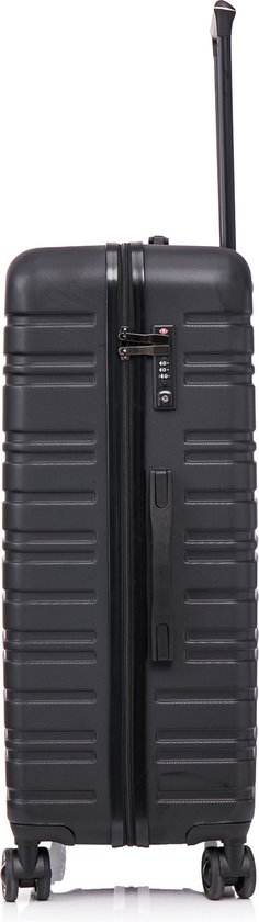 Valise de voyage BlockTravel L à double roulettes 95 litres - serrure TSA intégrée - légère - noir