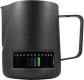 Latte Pro melkkan 60cl zwart met temperatuurindicatie