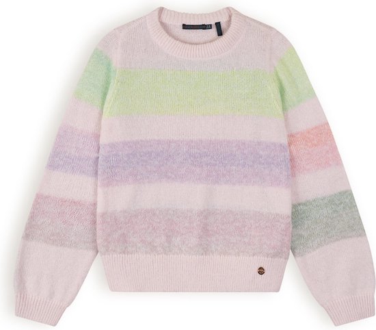 Nono Kemmy Gradient Striped Knited Sweater Truien & Vesten Meisjes - Sweater - Hoodie - Vest- Multi - Maat 122/128