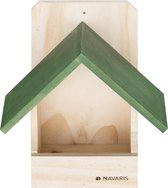 Vogelvoederhuisje voor de tuin - Hangend nestkastje voor zangvogels en mussen - Houten voederstation voor vogels - In 1 stuk
