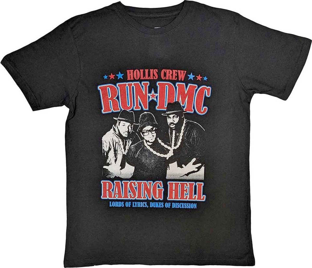 Run DMC - Raising Hell Americana Heren T-shirt - M - Zwart