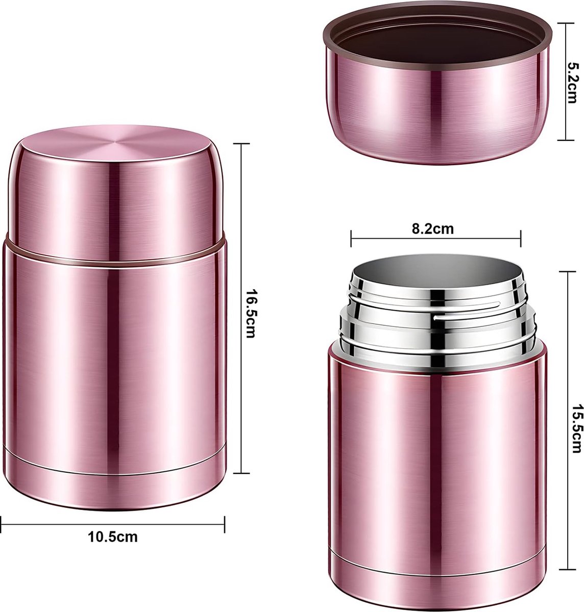 iUwe 500 ml voedselthermosfles voor warm eten