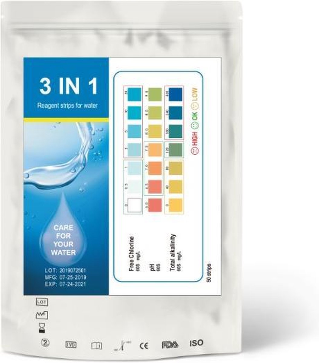 Zwembad Teststrip Zwembad Test Zwembad Water Test Chloor pH