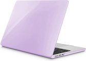 Laptopcover - Geschikt voor MacBook Air 13,6 inch - Case - Cover Hardcase - A2681 M2 (2022) - Kristal Paars