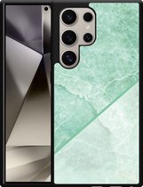 Cazy Hardcase Hoesje geschikt voor Samsung Galaxy S24 Ultra Green Marble