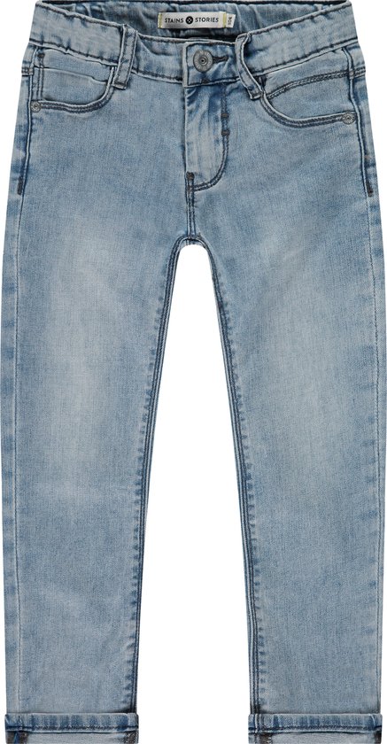 Stains and Stories boys denim Jongens Jeans - medium blue denim - Maat 98