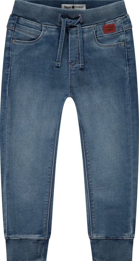 Stains and Stories boys jogg denim Jongens Jeans - heavy blue denim
