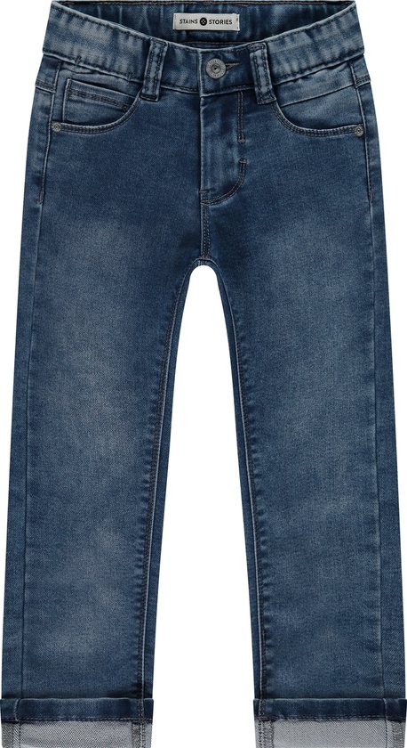 Stains and Stories boys jogg denim Jongens Jeans - dark blue denim - Maat 104