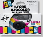 Ilford Ilfocolor Rapid Half Frame - Appareil photo jetable - à usage unique - 54 photos couleur - Avec flash