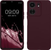 kwmobile telefoonhoesje geschikt voor Xiaomi Poco C65 / Redmi 13C - Hoesje voor smartphone - Precisie camera uitsnede - TPU back cover in bordeaux-violet