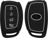 kwmobile autosleutel hoesje geschikt voor Hyundai 4-Tasten Sonata Tucson Ioniq - Autosleutel behuizing in zwart