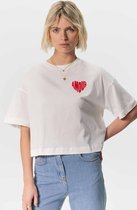 Sissy-Boy - Wit cropped t-shirt met hart