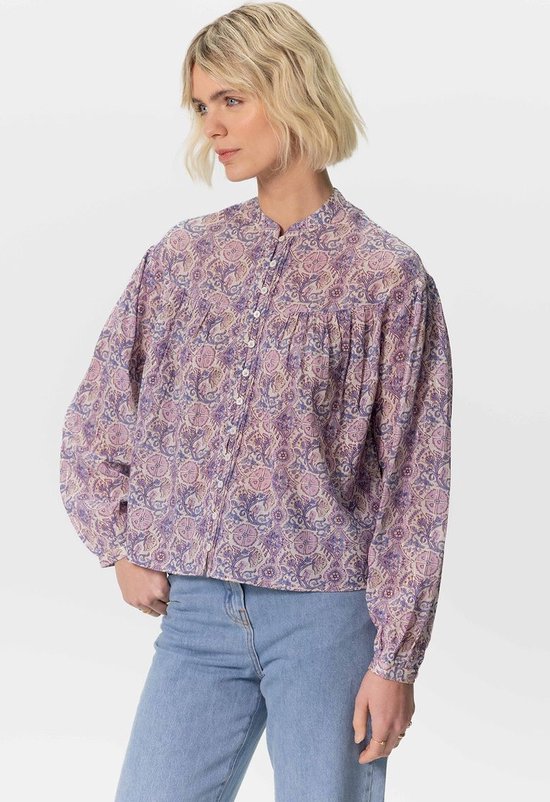 Sissy-Boy - Paarse blouse met multicolour print