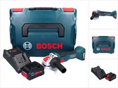Bosch GWX 18V-10 Professionele accu haakse slijper 18 V 125 mm X-LOCK Brushless + 1x ProCORE accu 5,5 Ah + lader + L-Boxx
