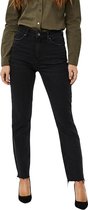 Vero Moda VMBRENDA HR STRAIGHT A CUT GU131 GA NOOS Dames Black denim - maat W32 X L32