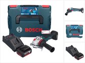 Bosch GWS 18V-10 SC accu haakse slijper 18 V 125 mm borstelloos + 1x accu 5.0 Ah + lader + L-Boxx