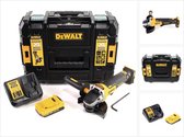 DeWalt DCG 406 D1 accu haakse slijper 18V 125mm borstelloos + 1x oplaadbare accu 2.0Ah + lader + TSTAK