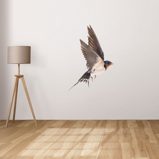 Muursticker Vliegende vogel - 48 x 70 cm - baby en kinderkamer - muursticker dieren slaapkamer woonkamer