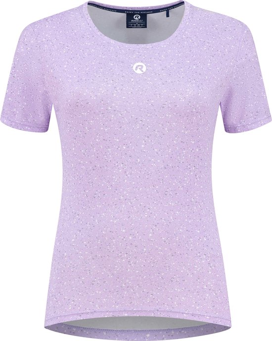 Rogelli Sparkle Sportshirt Dames Korte Mouw - Hardloopshirt - Lavendel - Maat XL