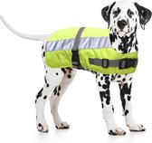 Duvo + Flectalon Hi Vis Dog Jacket - Gilet réfléchissant pour chien - Longueur dos 35cm - Jaune