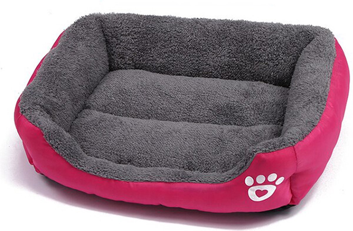 Huisdier kussen - Fluffy hondenmand - Hondenbed - Slaapmand - Fleece - Polyester - Roze