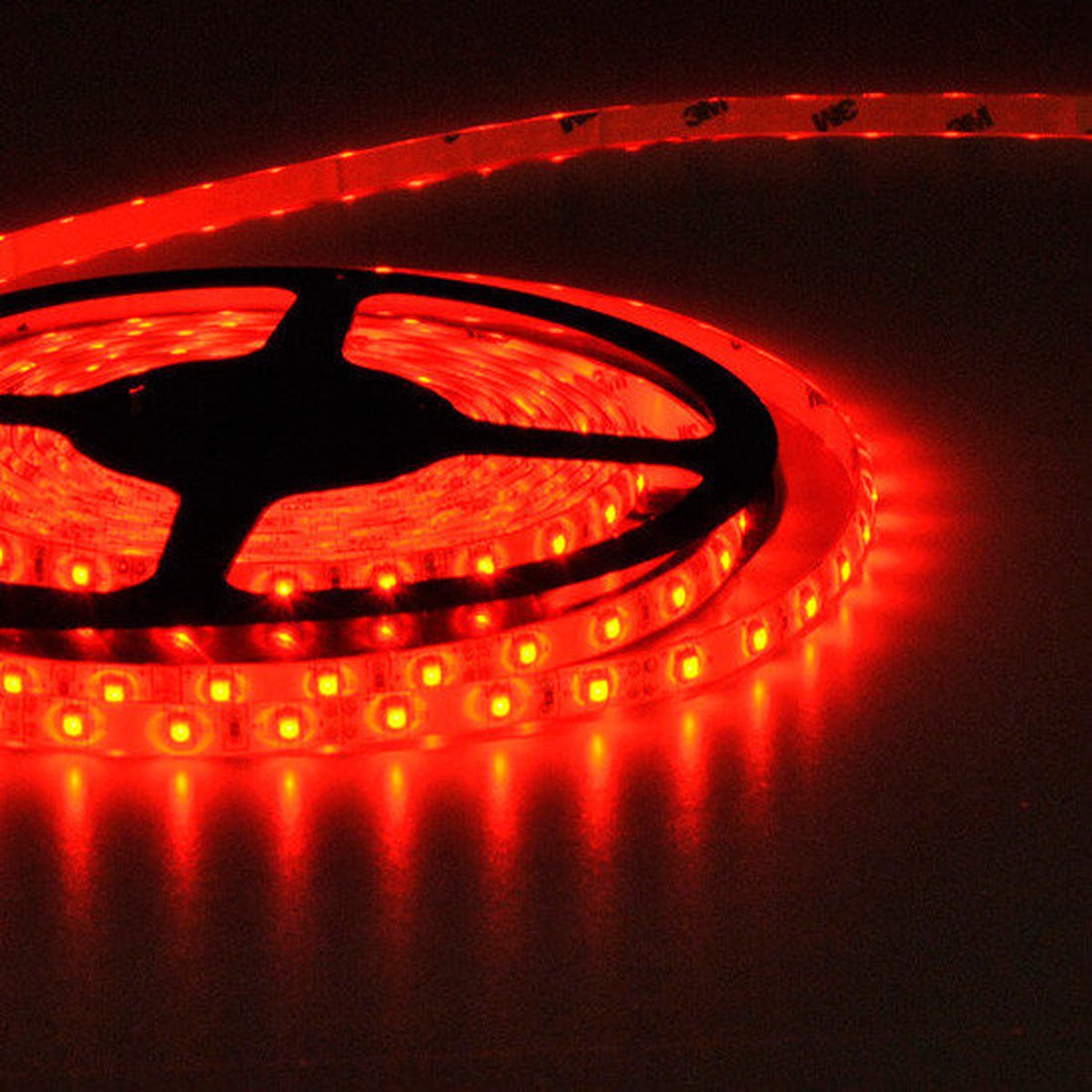 LED Outlet LED Strip 3528 060 leds/mtr IP20 RED 4,8W 24V 8mm Rood