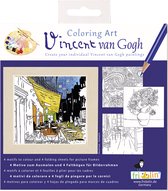 Fridolin Coloring Art Kit 4 Kleurplaten met Lijst 15x15 cm Vincent van Gogh