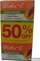 Gluta-C skin intense whitening papaya zeep, 3 x 55 gram