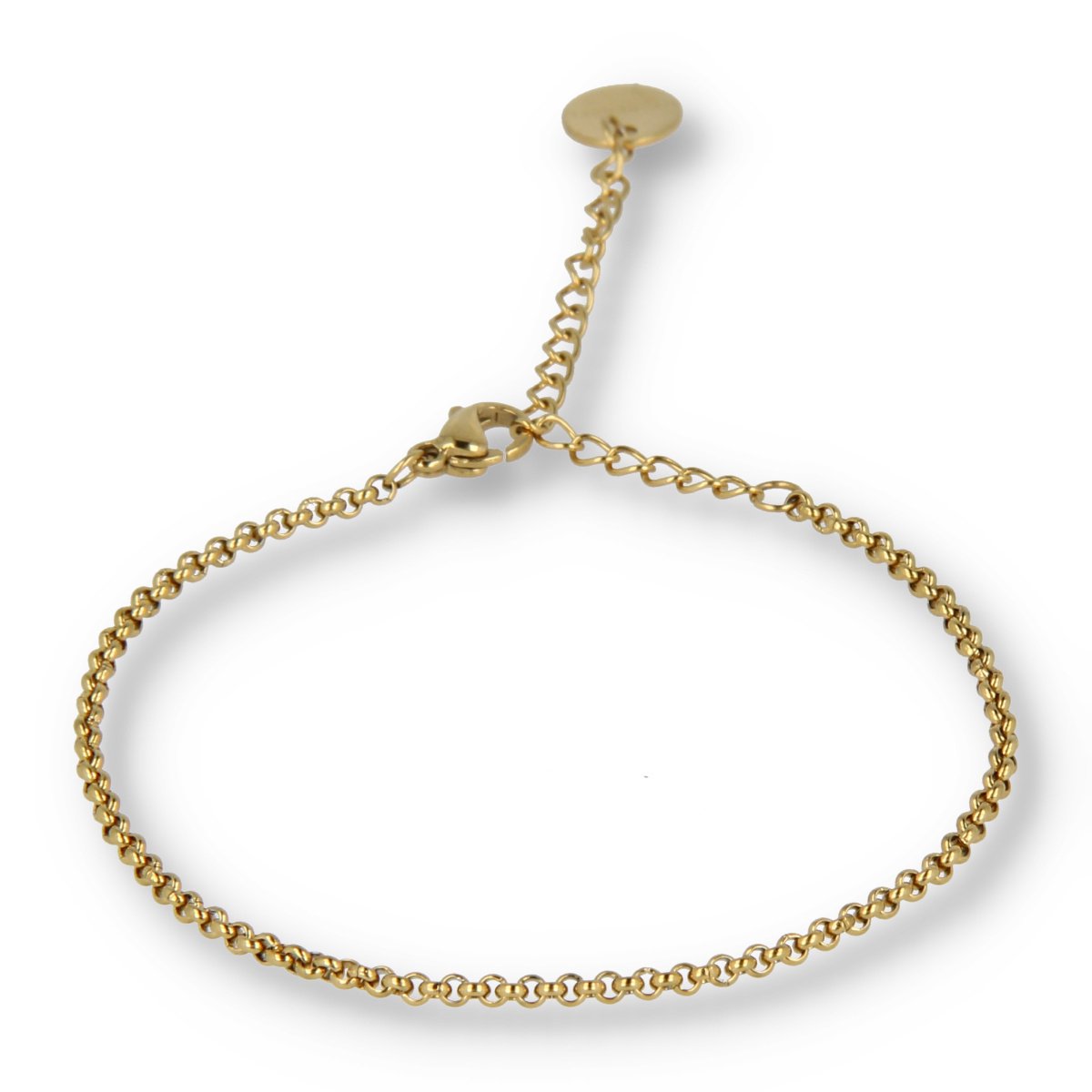 My Bendel - Fijne Ronde Goudkleurige Schakelarmband 2mm - met Luxe Cadeauverpakking | Sieraden Voor Dames