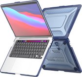 Heavy Duty Cover - Geschikt voor MacBook Pro 13 inch - Case - Extreme Bescherming - Hardcase - A1706/A1708/A2338/A2686 (M1,M2,Touchbar, 2016-2022) - Blauw