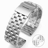 DrPhone SteelCraft PrecisionFit - Bracelet de montre en métal 20 mm - Fermoir à pression - Universel