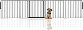 Assortiment de barrières flexibles Multi -panneaux pour animaux de compagnie Bettacare Premium , Zwart , jusqu'à 334 cm de large (32 Chiens et chiots, barrière pour chiots adaptée à une utilisation intérieure et extérieure