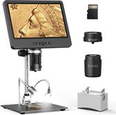 Digitale Microscoop Pro - 7 Inch IPS Premium Scherm - 2x/1500x Vergroting - 32GB SD Kaart - 30fps/2K Video HD - LED Verlichting - Wetenschap - Microscope - Soldermicroscoop - 24MP Foto's