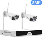ProductPlein - CCTV - Beveiligingscamera set met 4 Cameras Outdoor Buiten - Home Security Camera Systeem - Wifi Camera Set - Beveiligingscamera - 4 Camera’s - Nachtzicht - Motion Detector.