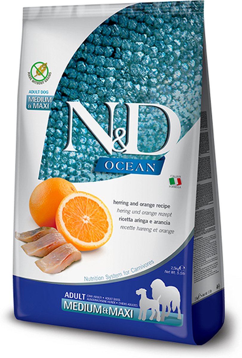 N&D N&D Ocean hondenvoeding Haring medium/maxi 2,5 kg