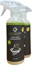 Ecodor UF2000 4Pets - 2 x 500 ml - Urinegeur verwijderaar - Hondenzindelijkstraining - Vegan - Ecologisch - Ongeparfumeerd