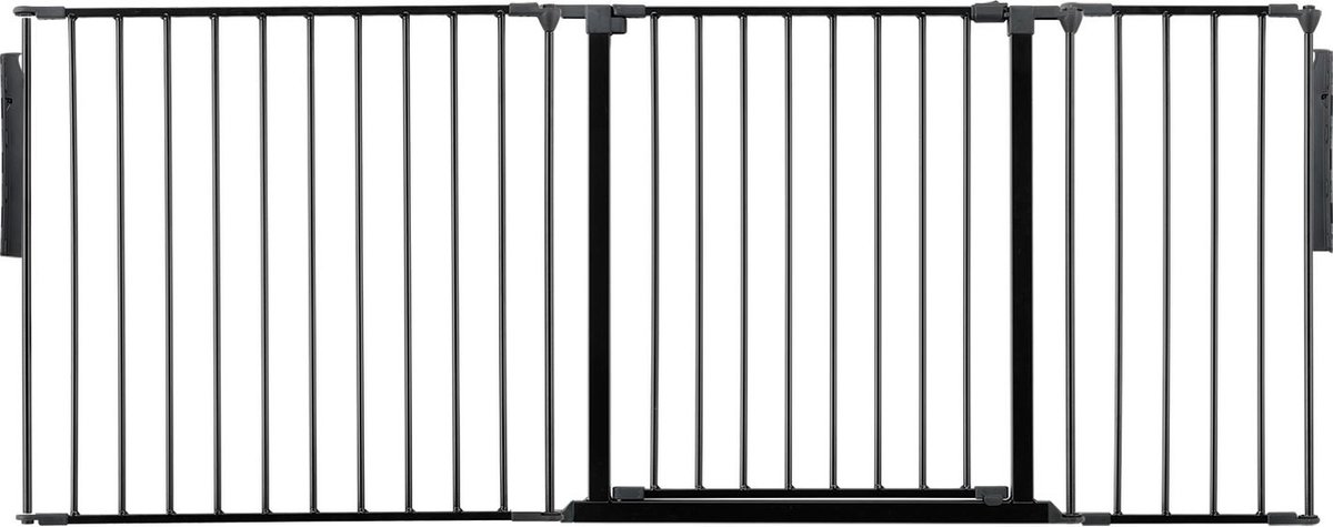 Safetots Kamerbreedhek, Panelenhek, Tot 187cm Breed, Zwart, 70cm Hoog