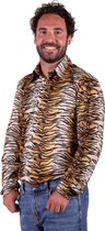 Shirt Tijger voor heren - Maat XL - Shirt Fout Feestje - Dieren print shirt