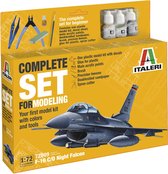 1:72 Italeri 72009 F-16 C/D Night Falcon - Complete Set - Starter Kit Plastic Modelbouwpakket