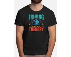 Fishing is My Best Therapy - T Shirt - Fishing - Gift - Cadeau - Angling - Fisherman - CatchOfTheDay - Vissen - Hengelsport - Visser - VangstVanDeDag - Vliegvissen